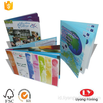 Pencetakan buku brosur Saddle Stitching Binding murah